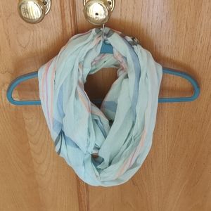 Juicy Couture seafoam green plaid Infinity scarf!